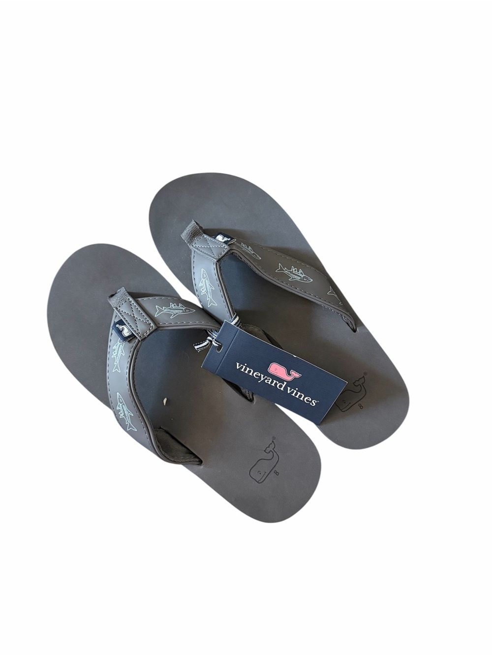 Vineyard Vines Gray Whale-Print Women's Flip Flops